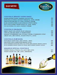 Aquarius Resort menu 2