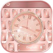 Diamond Rose Gold Watch Theme for Keyboard  Icon