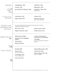 Bougain Villa menu 1