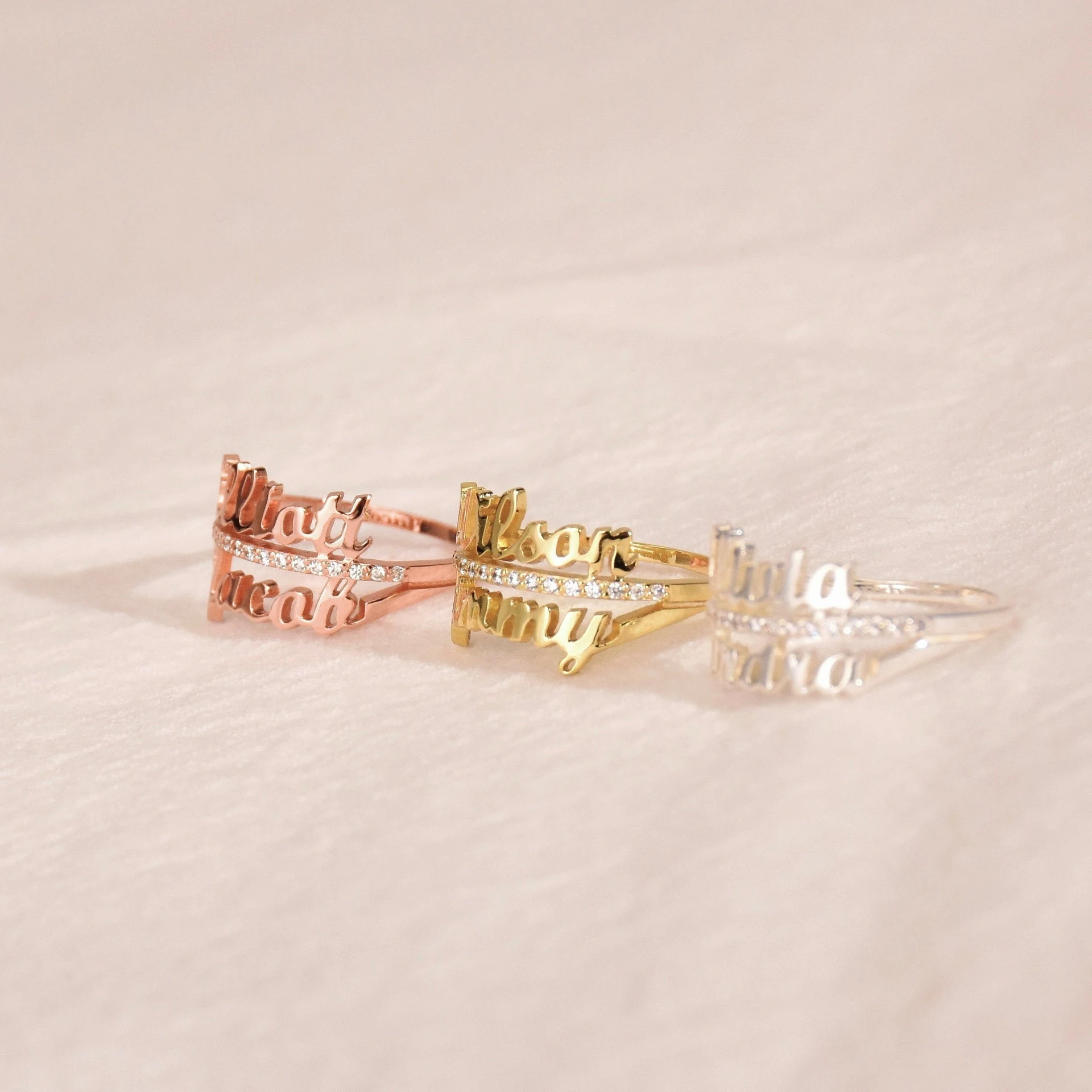 Title 3, DIY Personalized Double Name Ring 925 Sterling ...