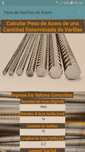 Peso Varillas (Barras) Acero - náhled