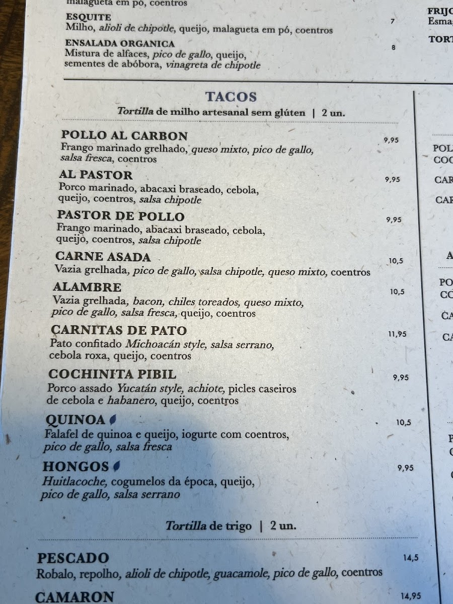 corn tortilla chips also gluten free, but not specified on menu