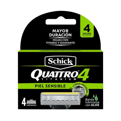 Cartucho Afeitar Schick Quattro Sensitive 2 Unidades   