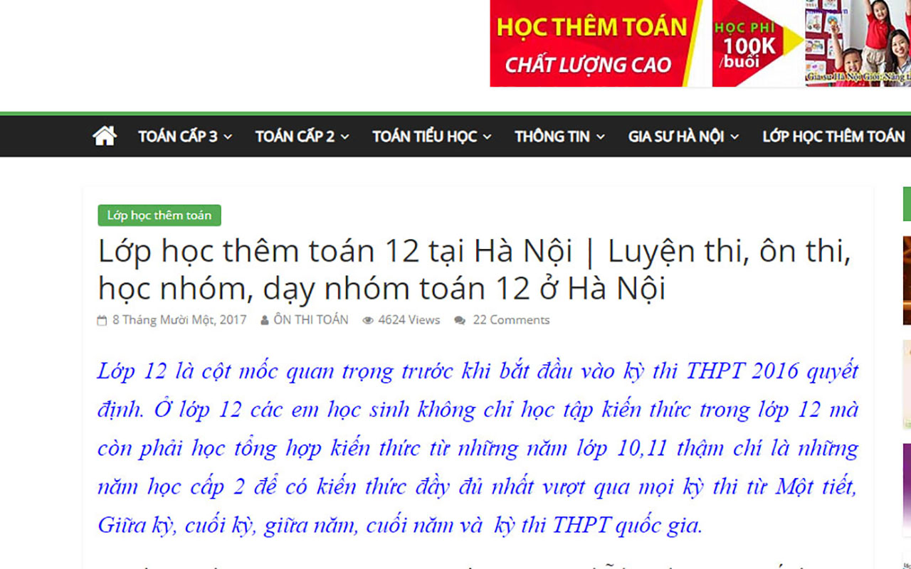 Học Thêm Toán 12 ở Hà Nội Preview image 0