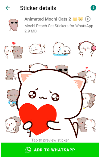 Screenshot Animated Mochi Cat Stickers