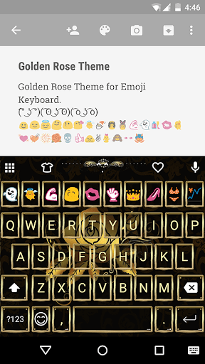 Golden Rose Emoji Keyboard