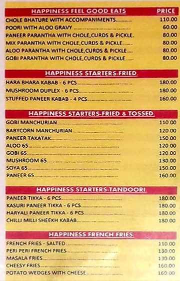 Dhaba Restaurants menu 