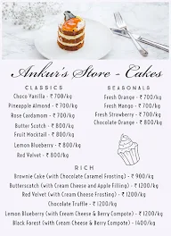 Ankur's Store Cakes menu 1