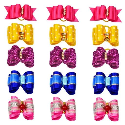 10PCS Dog Hair Clips Pet Hair Accessories Grooming Products Small Bows Cute Pet Hairpin Headwear for Dog Cat Puppy Party