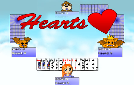 Hearts Card Game chrome extension