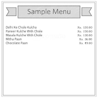 Delhi Ke Chole Kulche menu 1