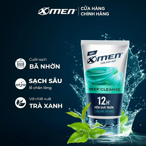 Sữa Rửa mặt X-men Deep Cleanse kiểm soát nhờn