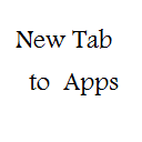 New Tab to Apps chrome extension