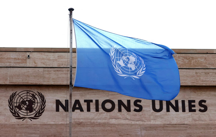 A flag is seen on a building at the United Nations in Geneva, Switzerland. File photo: DENIS BALIBOUSE/REUTERS