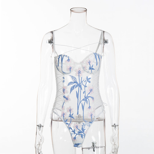 Title 2, Embroidered mesh bodysuit