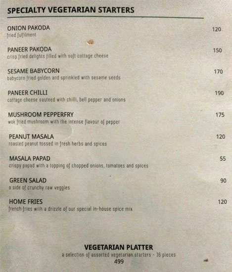 Varenyam menu 