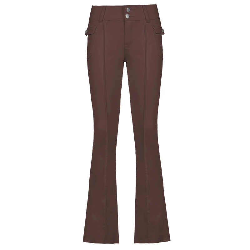 Nove ženske seksi pantalone niskog struka sa bočnim džepovima, retro, slim fit i mikro. Idealne za svakodnevni moderan izgled.