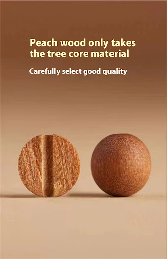 Title 2, Natural Peach Wood New Chinese Meditation Brace...