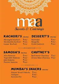 Maa Sweets And Catering menu 1