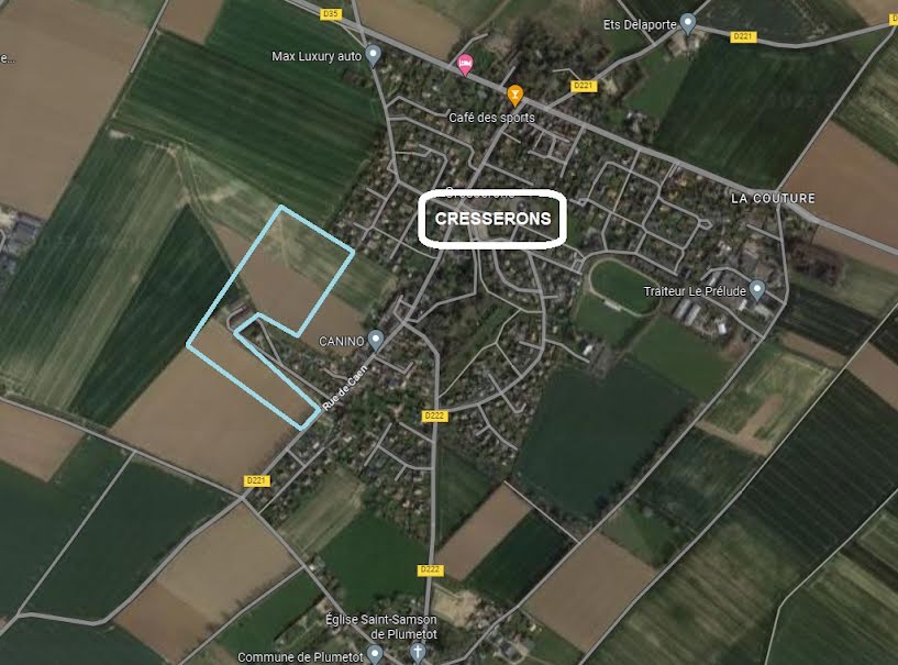 Vente terrain  406 m² à Cresserons (14440), 105 500 €