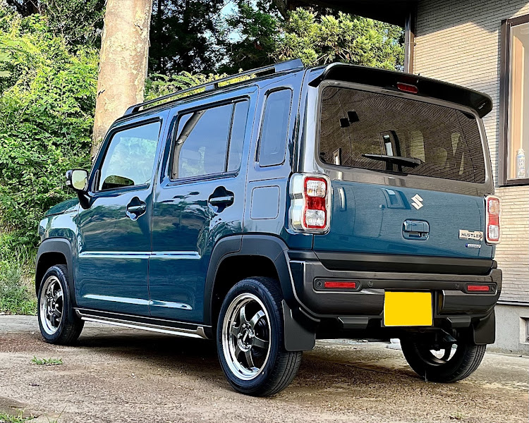 ハスラーのMR52S・ハスラー・デニムブルー・TE37KCR・納車されて一番最初のカスタムに関するカスタム事例の投稿画像2枚目