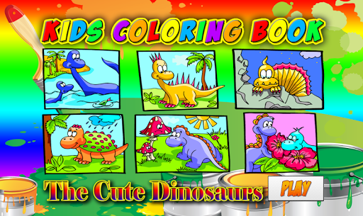 Kids Coloring Book Dinosaurs