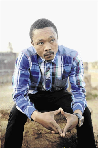 battle scars: Rapper Tshepo Mokoena from Welkom, Free State, is an independent artist looking for major label Photo: Thulani Mbele