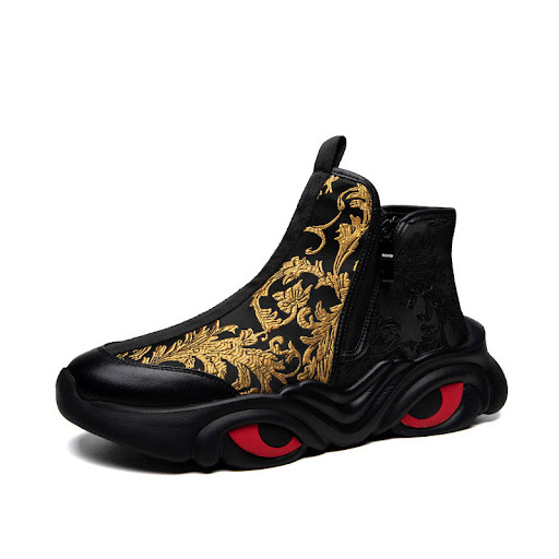 Title 5, Thick-soled Chinese Style Mens Boots Trend Com...