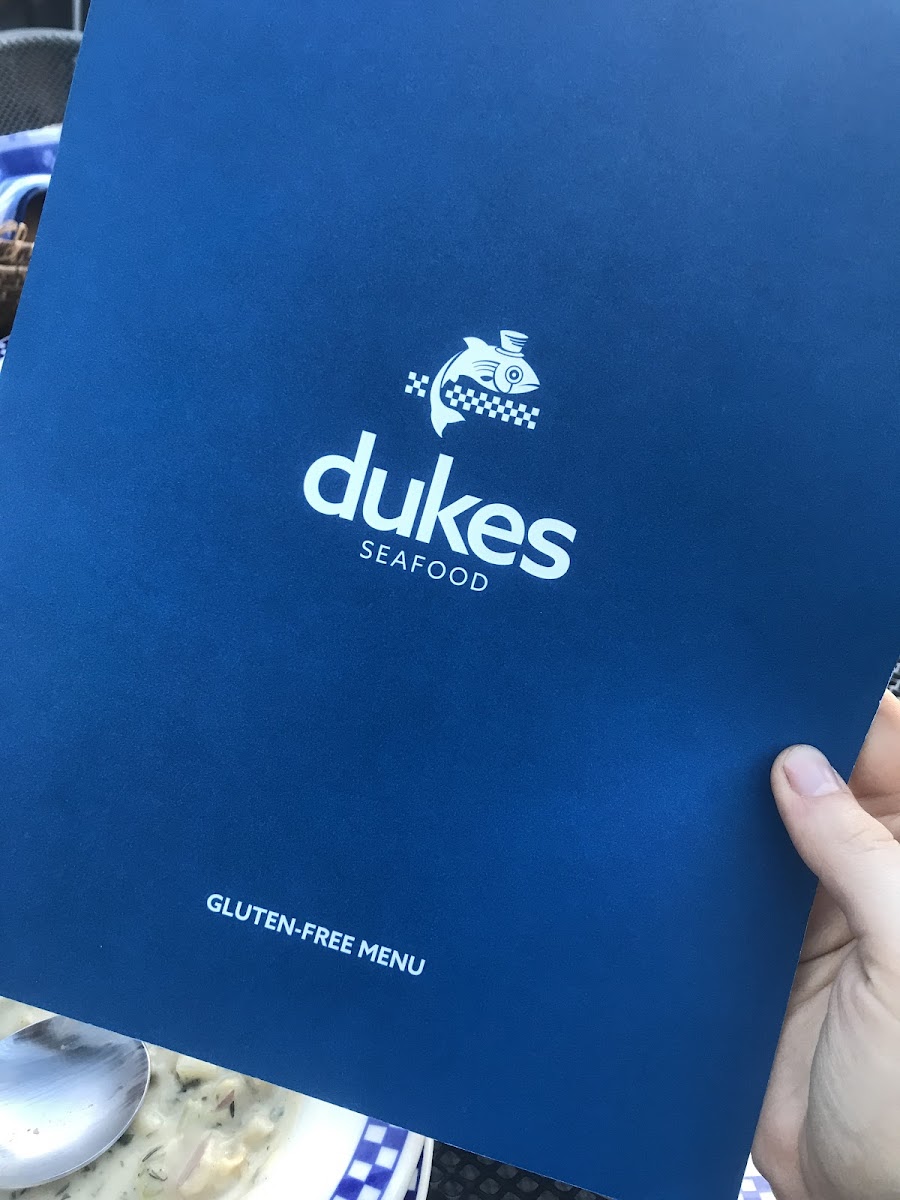 Duke's Seafood gluten-free menu