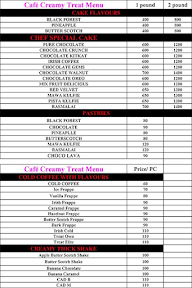 Cafe Creamy Treat menu 1