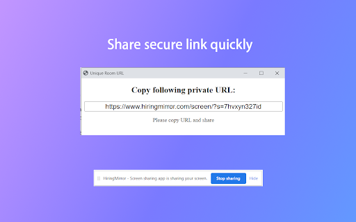 HiringMirror - Screen sharing app