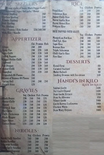 Lucknowee Tunday Kebab menu 