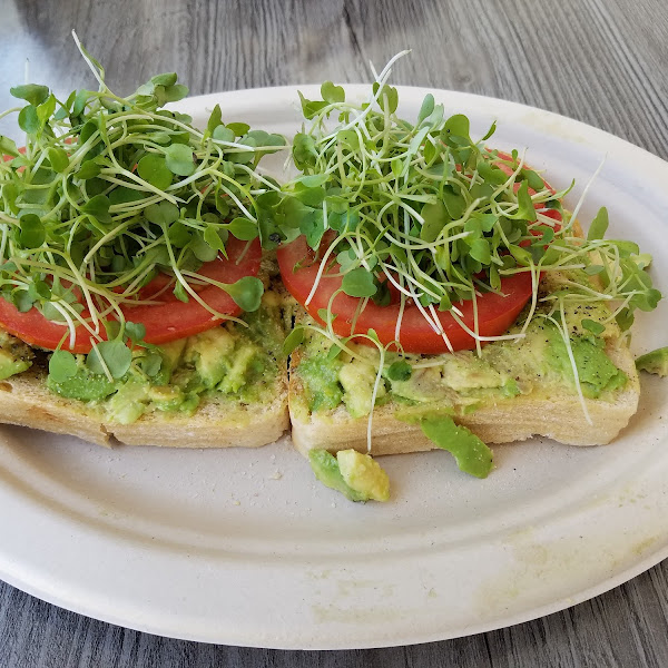 Smashed avocado toast.....on sourdough!