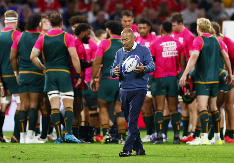 Australia head coach Eddie Jones before the match against Wales in Lyon, France, September 24 2023. Picture: GONZALO FUENTES/REUTERS