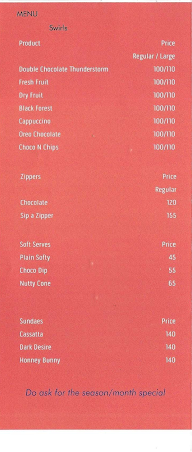 Kwality Wall's Frozen Dessert And Ice Cream Shop menu 1