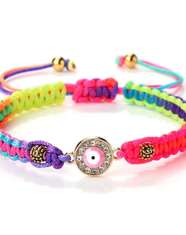 Duivels Oog Armband met rode touw v - 1