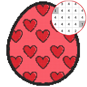 Easter Egg Coloring  Color By Number_PixelArt  Icon