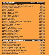 The Paratha House menu 1