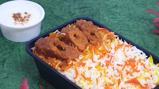 Mutton Seekh Kabab Biryani With Cold Beverage [Serves 1]