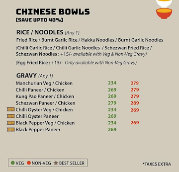 Chinese Wok menu 