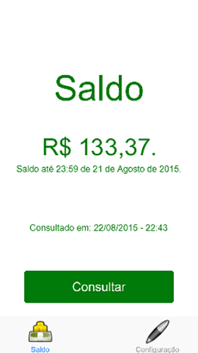 MeuGreenCard - Consulta Saldo