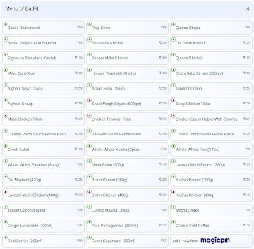 EatFit menu 