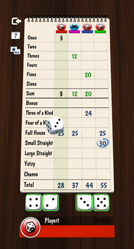 Screenshot Yatzy Multiplayer Dice Game