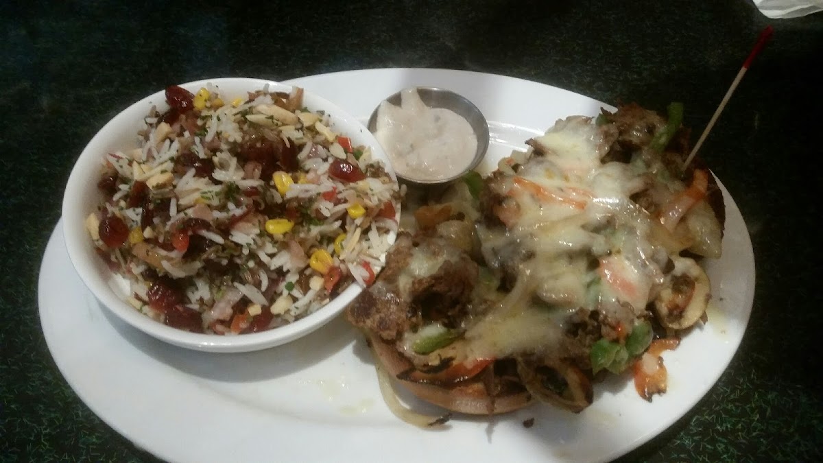 12-18-2018. Cheese steak and wild rice salad