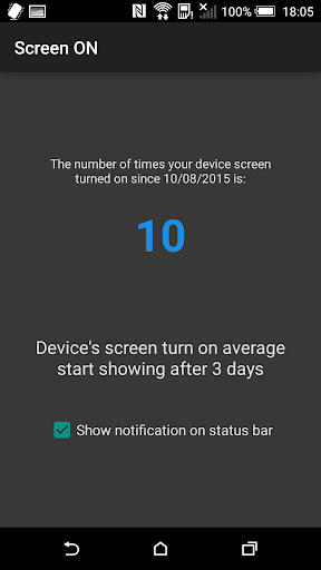 Screen On device usage counter