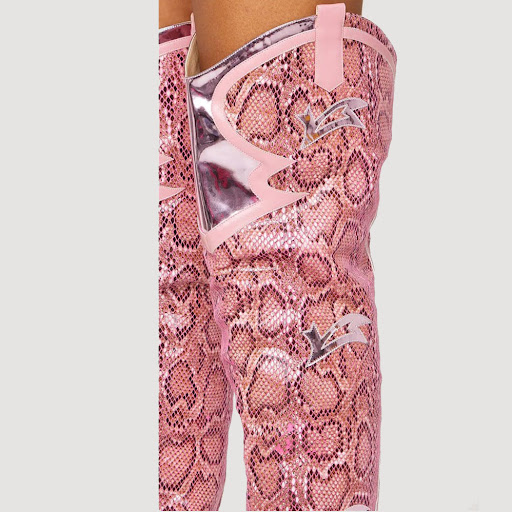 Title 4, Womens Fashion Sexy Snake Print Pointed Toe Th...