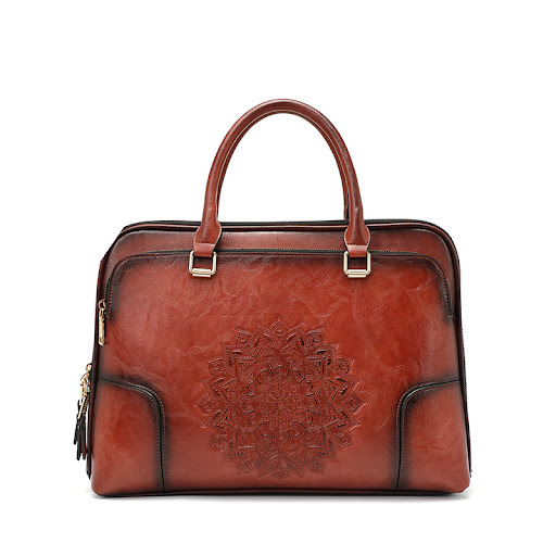 Title 1, Womens Business Vintage Embossed Tote Bag