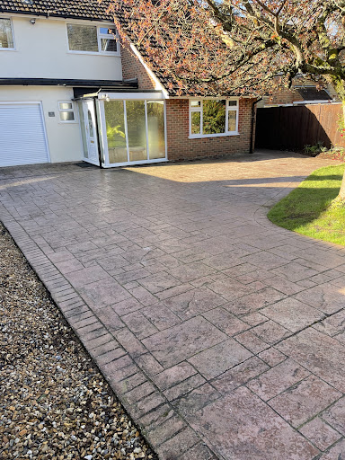 Before refurb of Pattern imprinted concrete in hook