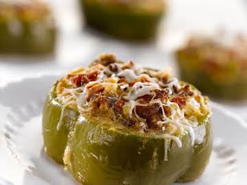 Italian Sausage Stuffed Bell Pepper Rings