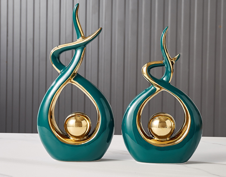 Ornements décoratifs nordiques en céramique pour salon et meuble TV. Créez une ambiance créative et stylée dans votre intérieur.